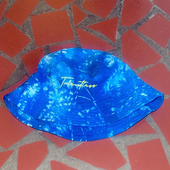 TALENTLESS Blue and White Tie-Dye Bucket Hat Unisex - Picture 9 of 13